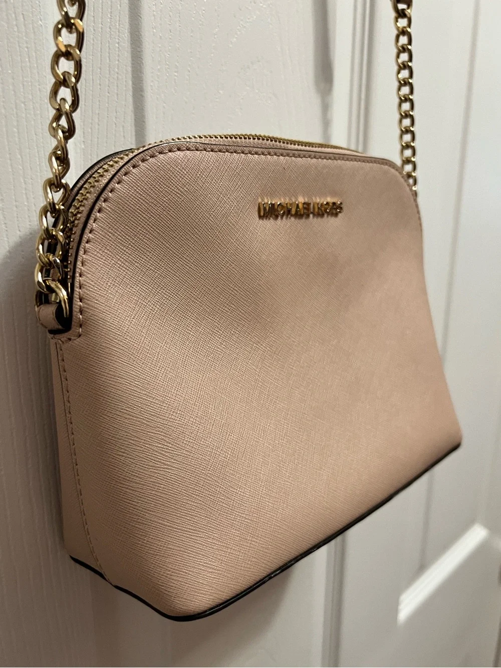 Michael Kors Light Pink Crossbody with Gold Hardware